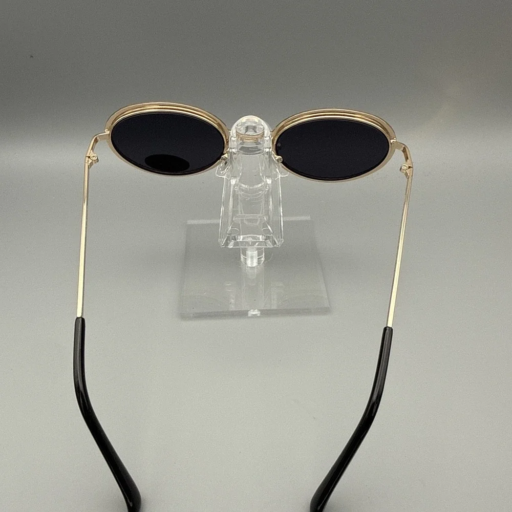 Zara oval gold pearl sunglasses -polarized gray lenses UV400 protection NWT